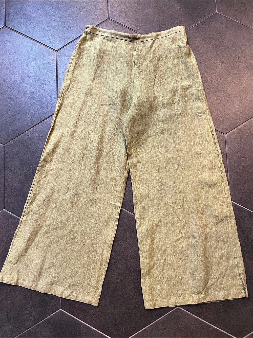 Bryn Walker Green Wide Leg Linen Pants L